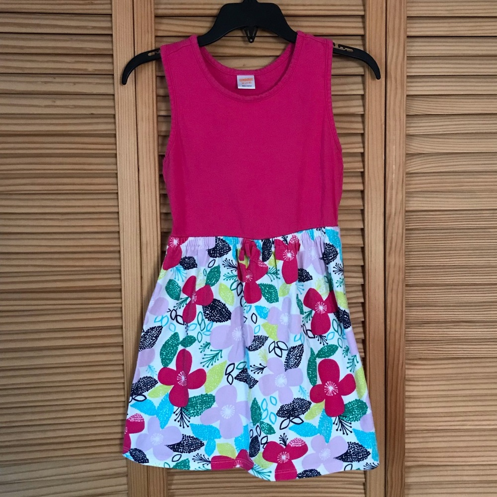 Gymboree Pink/Flowered Sleeveless Dress